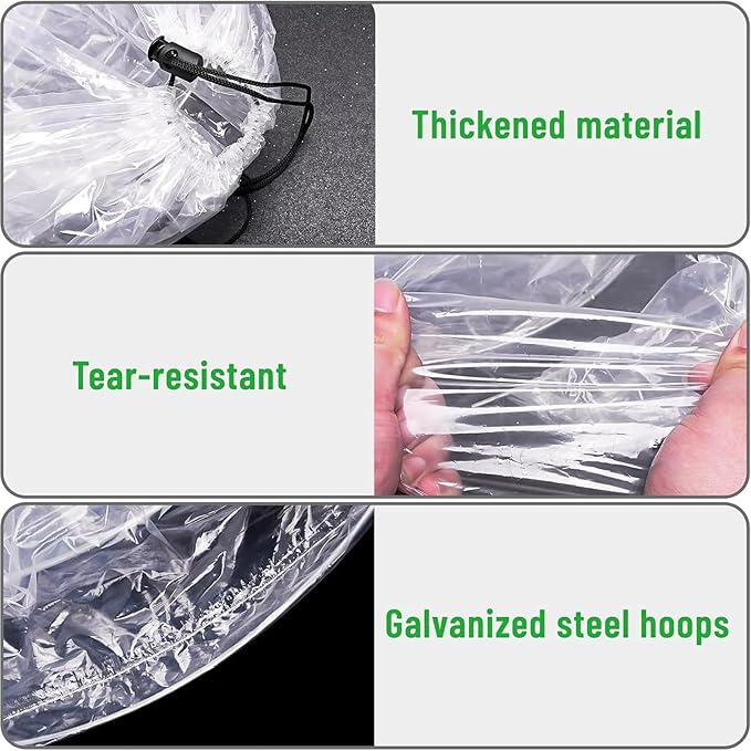 10 ft Portable Greenhouse with Quick-Release Tech Garden Tunnel Shade Net Cover, Sun & Heat Protection for Vegetables & Plants, Includes Hoops & Stakes(White,1 Pack)