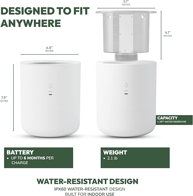 Smart Self Watering Planter with WiFi Bridge & App Control – AI Plant Care System with Sensors, Automatic Watering, Alerts – Modern Indoor Planter for Houseplants