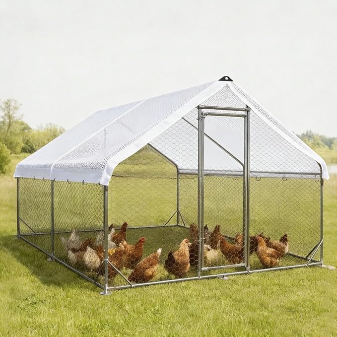 White Shade Cloth for Garden, 50% Mesh Tarp with Grommets Sun Shade Cloth for Greenhouse, Plants Cover, Patio and Chicken Coops, White Shade Net for Outdoor UV Resistant(10x13FT)