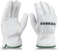 Cowhide Leather Work Gloves for Men & Women, Durable for Heavy Duty Construction, Gardening, Ranch, Farm Gloves
