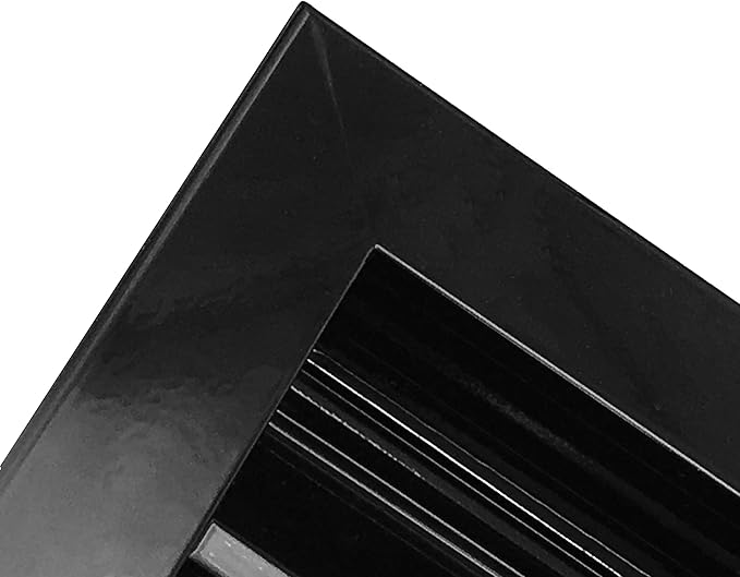 HVAC Premium 16"W x 8"H Aluminum Exterior Gable Louver Vent for Walls & Crawlspace - Weather-Resistant Air Grille with Screen Mesh - Black [Outer Dimensions 17.75"W x 9.75"H]