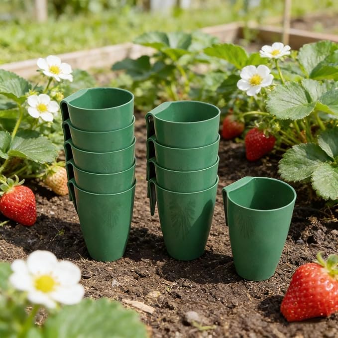 Strawberry Rooting Kit, Plant Propagation Cups with Forks for Efficient Transplanting and Space Saving Indoor Outdoor Garden Greenhouse Use(Small)