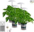 LED Grow Light for Indoor Plants 4 Pack, Intelligent USB Small Plant Lights with Remote Controller, Height Adjustable, Automatic Timer, Ideal for Home Decoration