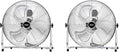 ROVSUN 12'' Floor Fans, High Velocity Heavy Duty Metal Industrial Floor Fan for Commercial & Residential, Metal Fans w/ 90°-180° Adjustable Tilt, for Garage, Gym, Bedroom, UL Listed, 2-Pack
