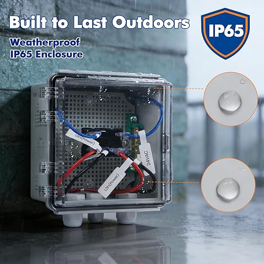 Irrigation Pump Start Relay, 24V AC, 25A, for 1-2 HP at 120V/240V, Waterproof IP65 Enclosure