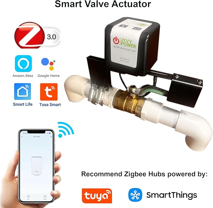 Smart Valve PRO Zigbee 3.0 Motorized Ball Valve Metal Gear Tuya Smart Alexa Google Home iOS Android 2.4GHz Only