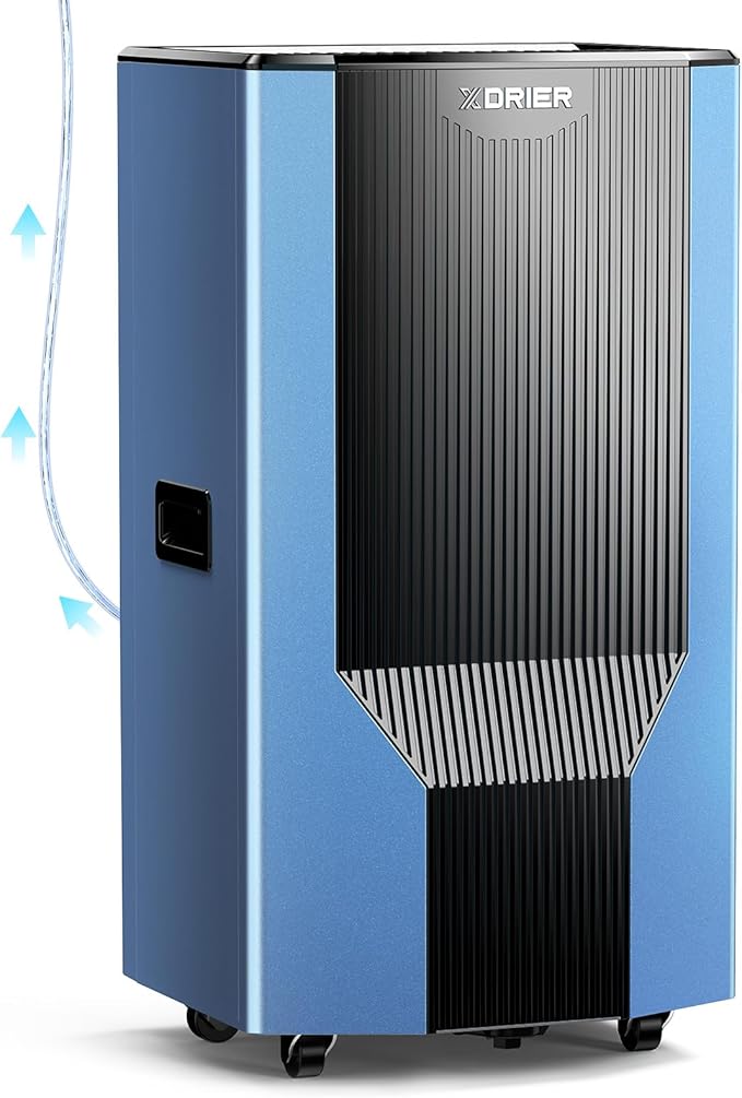 198 PPD Commercial Dehumidifier with Pump & Drain Hose, LGR Technology, Auto Defrost, for Basements, Large Rooms, Warehouses & Storage Areas, 5-Year Coverage
