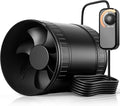4 Inch Compact Inline Duct Fan Kit with Speed Controller, Quiet DC Motor Exhaust Fan for Grow Tent Ventilation, Heating Cooling Booster, Hydroponics, Boat