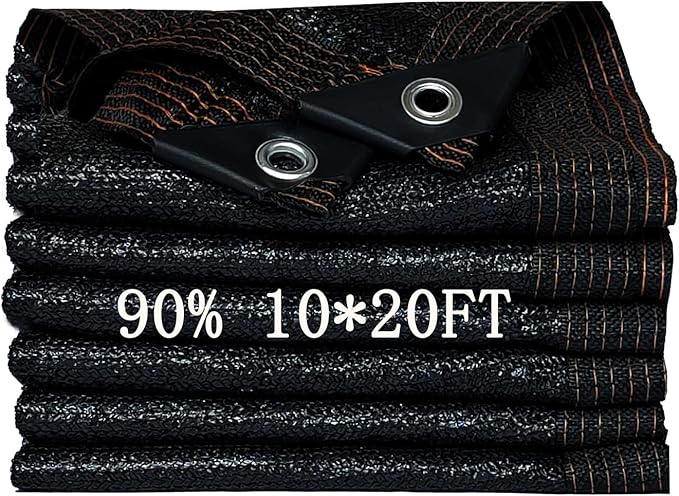 90% Shade Cloth for Garden 10x20FT Shade Cloth with Grommets,Shade Tarp for Plants,Shade Tarps for Outdoors,Patio Covers for Shade and Rain,Suitable for Shading Plants,Garage,Summer Garden Shade Net