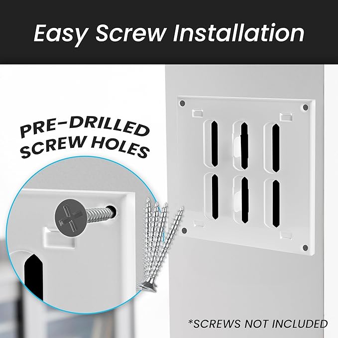 16" x 12" Inch (Outer Dimensions) White Adjustable Air Wall Vent Cover - Indoor Outdoor Metal Grille - Heating, Cooling, Ventilation for Home, Garage, Shed - Open and Close Register 15.72 x 11.81