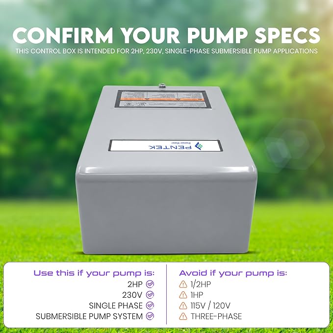 Pentair Pentek SMC-CR2021-02 Control Box for Submersible Pump, 1PH, 2HP, 230V (2 Year Warranty)