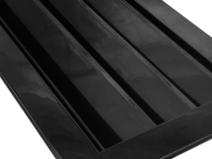 HVAC Premium 16"W x 8"H Aluminum Exterior Gable Louver Vent for Walls & Crawlspace - Weather-Resistant Air Grille with Screen Mesh - Black [Outer Dimensions 17.75"W x 9.75"H]