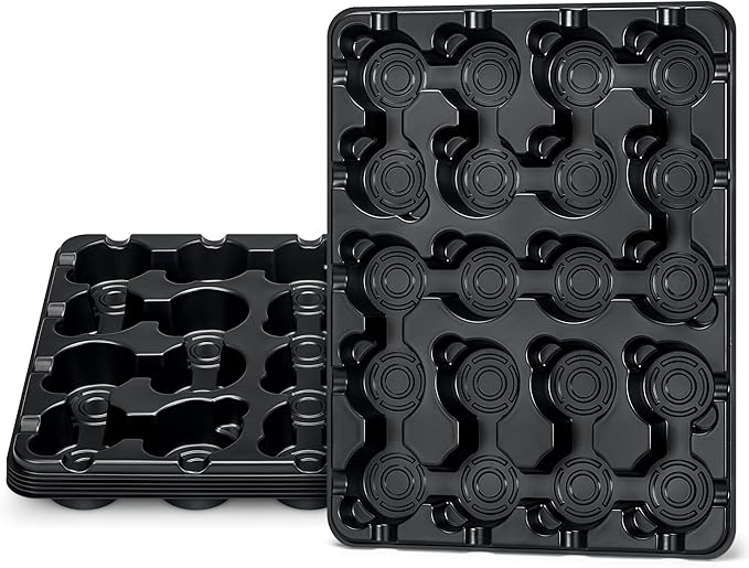 homenote 3 Inch Seed Starting Trays 5 Pack, 20-Cell Seedling Starter Trays for Indoor Outdoor Growing, Plant Starter Germination Trays for Pots Seedlings 3" Opening Compatible Pots