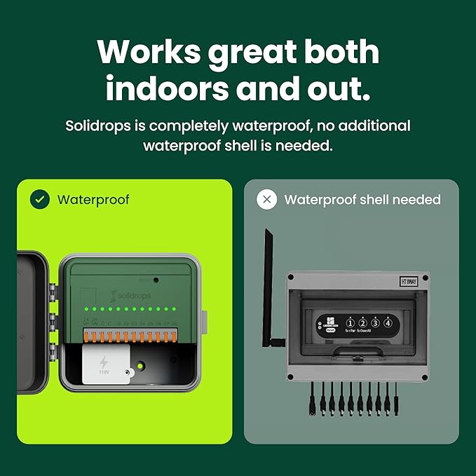 AI Smart Sprinkler Controller, 8-Zone WiFi Irrigation Controller for Indoor & Outdoor Use, DIY Garden & Lawn Watering Kit, App-Based Auto Watering