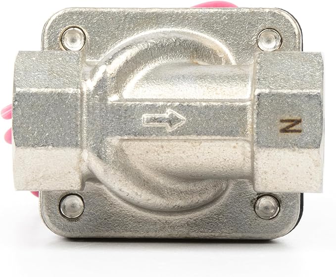 U.S. Solid 3/4" Stainless Steel Solenoid Valve - 110V AC Normally Closed (N.C.) Electric Valve, Semi-Direct Lift, Viton Seal, 145 PSI (10 Bar), IP65 Waterproof for Fuel, Gas & High-Temp Liquids