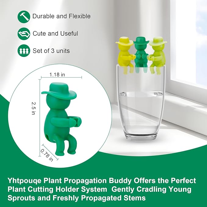 Yhtpouqe 3 Pcs Plant Propagation Buddy, Propagated Plant Holders for Sprouts, Stems & Shoots and cuttings, Sturdy Support for Indoor Plants & Propagation Station Use, Ideal Gifts for Plants Lovers