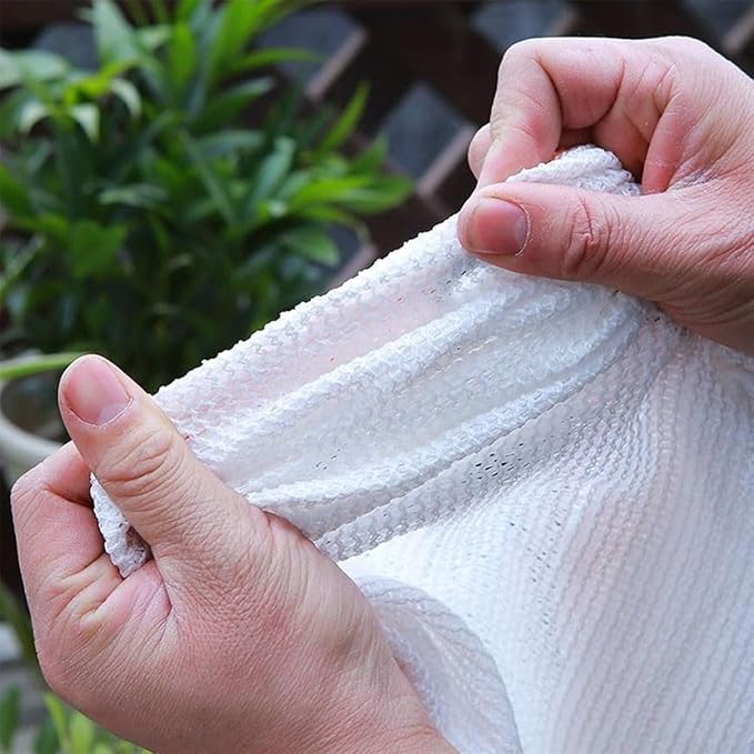 White Shade Cloth Greenhouse Shading Net, 50% Sun Shade Mesh, 5ft 10ft 20ft 30ft 40ft 50ft Mesh Tarp Sun Screens for Plant, Greenhouse, Lawn, Kennel, Chicken Coop(20x30ft)