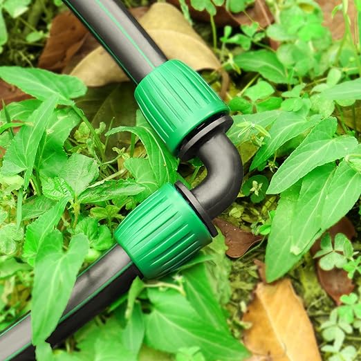 Gardrip Drip Irrigation 1/2" Elbow Fittings：1/2 Inch Drip Line Lock Barbed 90 Degree Elbow Connectors for Drip Irrigation Tubing (1/2" ID x 0.640" OD) Anti-Drop Drip Irrigation Parts (12 Pieces)