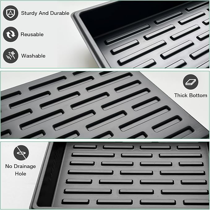 RooTrimmer 5 Pack Heavy Duty 1020 Trays and 40 Pack Clear 4 Cell Seed Starter Trays with Large Drainage Holes, Easy Transplant - for Seed Germination & Plant Propagation (5 Sets)