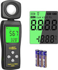 Digital Light Meter, Backlit LCD Display Lux/Foot Candles Meter with 180º Rotating Sensor, Range up to 200,000 Lux Luxmeter,for Photography Plants Lighting Intensity Brightness Measurement
