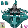 Garden Sprinkler,Upgrade Lawn Sprinklers Automatic 360 Degree Rotating Irrigation System, Garden Hose Sprinkler for Yard/Built in 36 Units Angle Spray Nozzles-1Pack(Green)