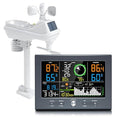 Urageuxy Weather Stations Wireless Indoor Outdoor, Home Weather Station with Rain Gauge, Atomic Clock, Wind Speed, Weather Forecast, Temperature, Humidity, Moon Phase, Barometric Pressure