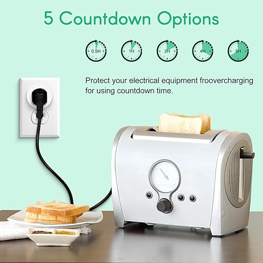 Remote Control Outlets, Nineleaf Remote Control Outlet Plug with Countdown Timer, 15A/1500W,500 Ft Range,Wireless Remote Control Outlet Plug Light Switches,for Household Appliances(1 Remote+2 Plugs)
