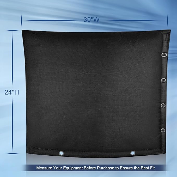 Outdoor Backflow Preventer Cover- 30''W x 24''H, Winter Freeze & Weatherproof Protection for Irrigation Pipes & Sprinkler Valves- Black