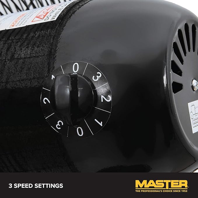 Master 30 Inch Oscillating Industrial High Velocity Free Standing Pedistal Fan for Commercial, Shop or Garage, All Steel Construction (MAC-30POSC)