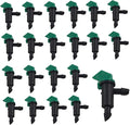80Pcs 4GPH Drip Emitter Garden Flag Irrigation Drippers, 16L/H Sprinkler System Parts for 4/7mm Tubing, Adjustable Flow for Trees, Shrubs, Lawn, Vegetable Gardens, Green
