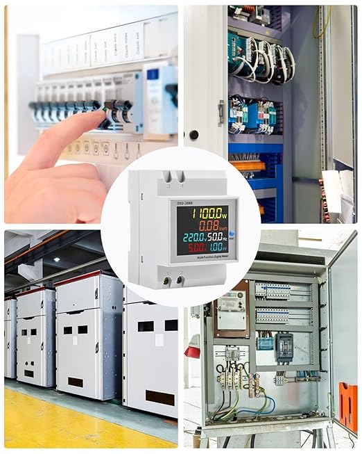 diymore WiFi Digital Single Phase Energy Meter Tester Electricity Usage Monitor AC 110V 40V~300V 100A Ampermeter Power Voltmeter Voltage Amps Watt Kwh Frequency Power Factor Meter Multimeter