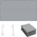 Cool Area Sun Shade Cloth with Grommets 4×22 FT Shade Panel Shade Tarp Screen Fabic for Outdoor Patio Pergola Cover Deck Garden, Silver Grey (Customized)