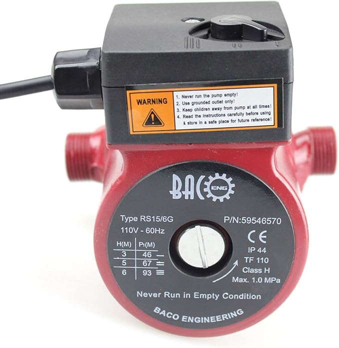 BACOENG Hot Water Recirculating Pump, 110V NPT 3/4'' Circulation Pump With US Plug