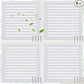 4 Pcs 6 x 6 Inch Aluminum Gable Vents Attic Vents Metal Gable Wall Shed Vent with Screw and Screen Mesh, Square Return Louver Grille for Ventilation Exterior Door House Attic Garage Ceiling