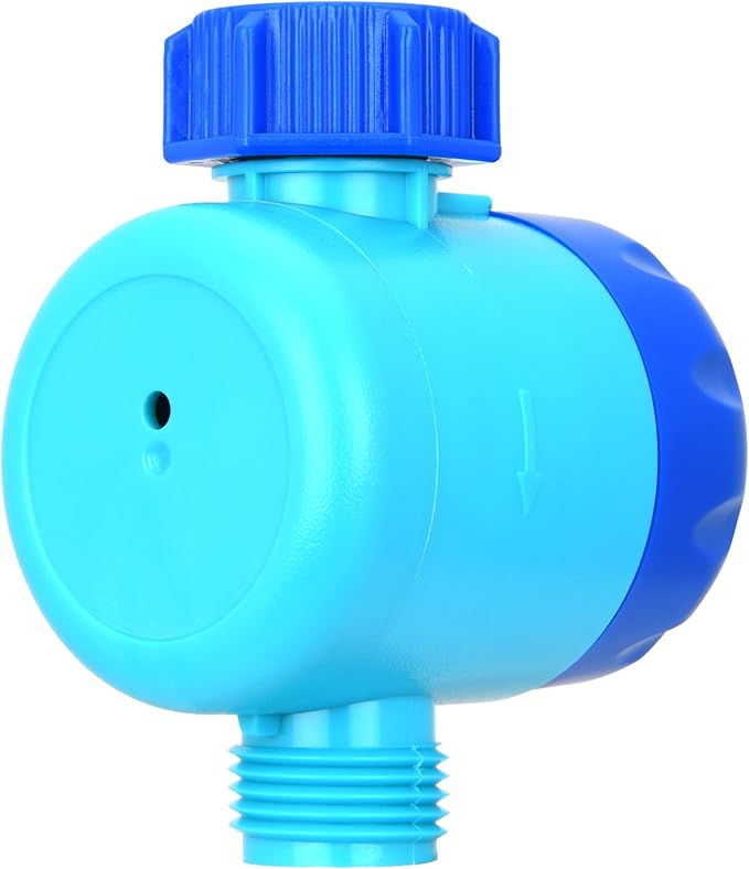 Aqua Joe Mechanical Hose Timer, Set of 2 - Dual-Zone Garden Water Timer, No Batteries Required, 2-Hour Max, Manual Bypass Function, Standard Faucet Compatible