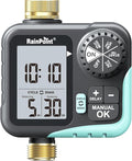 RAINPOINT Sprinkler Timer for Garden Hose - Hose Timer with Cycle & Soak/Rain Delay/Automatic Watering/Manual Watering, Programmable Irrigation System with Large Display, Brass Inlet & Outlet