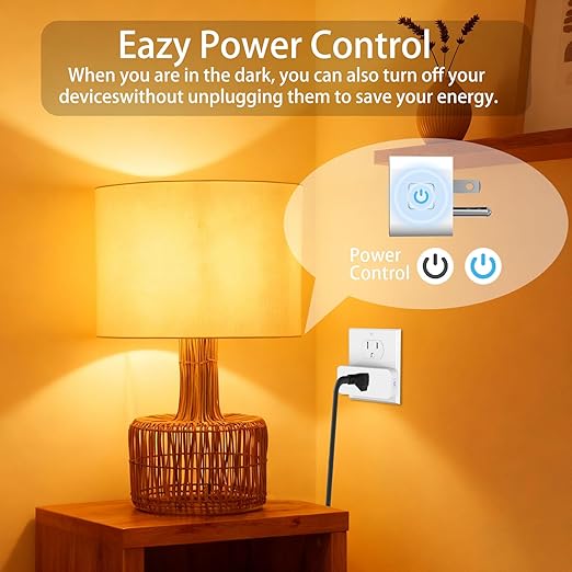 Smart Plug with Energy Monitoring, 15A 1800W 2.4Ghz Wi-Fi Outlet 4-Pack, Pro Series Tuya Smart Plug, Works with Alexa & Google Assistant, Programmable Timer, ETL & FCC Certified