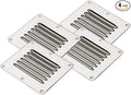Amarine Made Stainless Steel Stamped Louvered Vent - Rectangular - 07722S - 4-1/2" X 5" (4-Pack)
