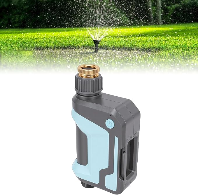 HEEPDD 433MHz Single Way WiFi Water Timer, Dual Mode Control Water Proof Smart Automatic Irrigation Controller with Sturdy Brass Inlet Outlet for Lawn Farm Garden