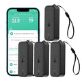 Wi-Fi Smart Thermometer Hygrometer: Wireless Temperature Humidity Sensor with App Alerts, Data Storage Export, Waterproof Remote Monitor for Cellar Greenhouse, Compatible with Alexa (4 Pack)