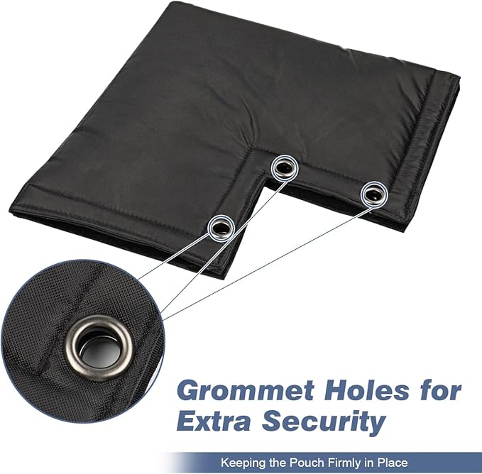Insulated Backflow Preventer Cover- All-Season Pressure Vacuum Breaker Protection Pouch- Ideal for Water Wells and Sprinkler Valves- Shields from Sun & Freezing Temperatures- 12''W x 13''H (Black)