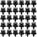 GXXMEI 150PCS Adjustable Drip Irrigation Emitters, 1/4Inch Adjustable Micro Drip Irrigation System Watering Sprinklers Anti-Clogging Emitter Dripper Black Garden Supplies