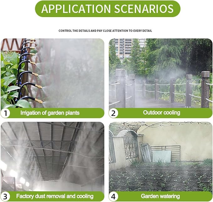 New drip Irrigation kit, Automatic Garden Watering System, Quick Connector and 360-degree Bending Dropper atomizing Copper Nozzle, Garden Plant Lawn Courtyard Watering System. (Timer)