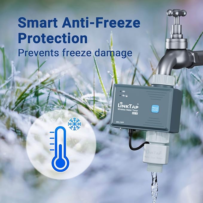 LinkTap G2S Smart Watering Timers with Gateway, Long-Range Control Beyond WiFi Hose Timers, Real-Time Fault Detection, Weather-Aware Automatic Sprinkler Timer, Anti-Freeze Protection