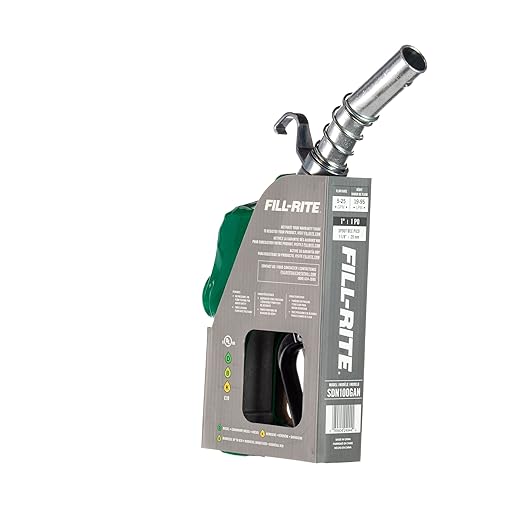 Fill-Rite SDN100GAN 1” 5 to 25 GPM Automatic Standard Duty Fuel Transfer Nozzle, Green - For Gasoline, Diesel, Biodiesel up to B20, E15 & Kerosene