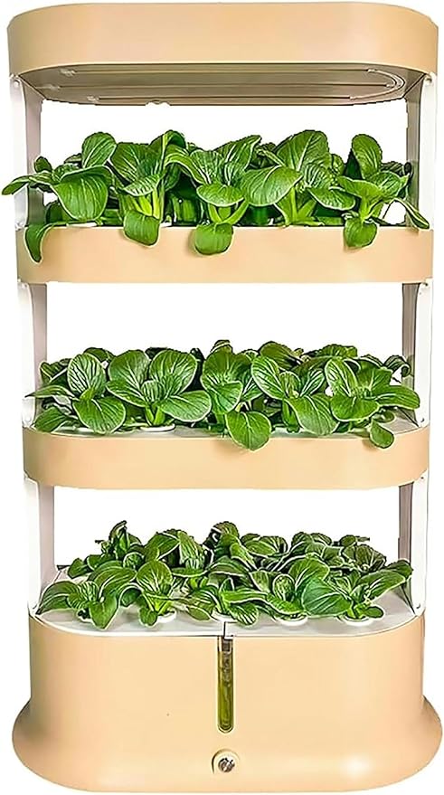 Garden Hydroponic Growing System 48 Pods Hydroponics Tower, Plant Germination Kit Aeroponics Growing Kit with Grow Light & Automatic Watering, Smart Garden Planter Aquaponics Planting System~/