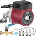 Hot Water Recirculating Pump Kit for Tank Water Heaters – 3-Speed Pump, Thermostatic Bypass Valve, WiFi Smart Plug, 2 Adapters, 1/2" to 3/8" Food-Grade Hoses, Easy DIY Install