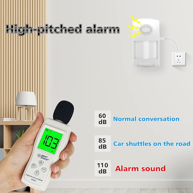 WiFi Motion Sensor Alarm: Smart PIR Motion Detector Alert with 110dB Siren & App Alerts, Tuya App for Remote Arm/Disarm, 4 Alarm Modes Home Security System Compatible with Alexa/Google Assistant