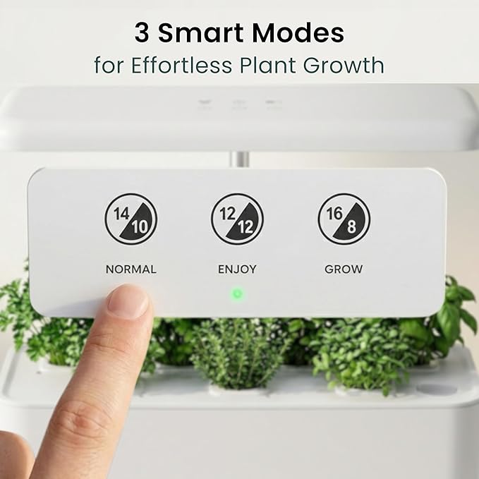 Nouri Hydroponics Growing System, 7 pod Smart Indoor Herb Garden Kit with LED Grow Lights, Hydroponic Herb Garden Indoor for Plant Lovers, Gardeners, Kitchen, Lettuce Seeds Included