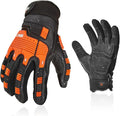 Vgo...…1Pair Leather Heavy Duty Work Gloves,Mechanics Gloves,Water Resistant,Impact Resistant,Anti-Vibration(CA7722WR)